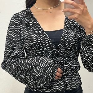 Zara dot blouse